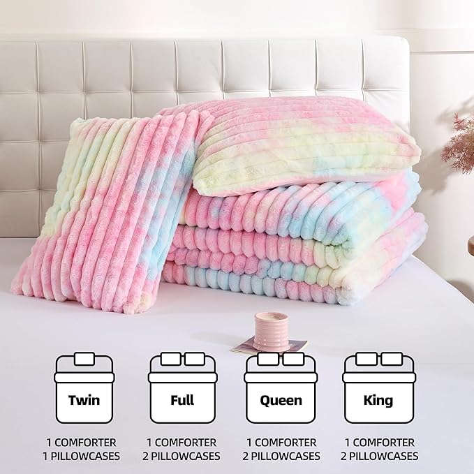 Smoofy Fluffy King Size Comforter Set 3 Pieces - Image 7