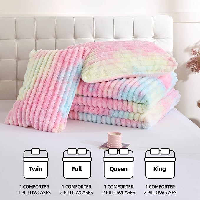 Smoofy Fluffy Queen Size Comforter Set 3 Pieces - Image 7