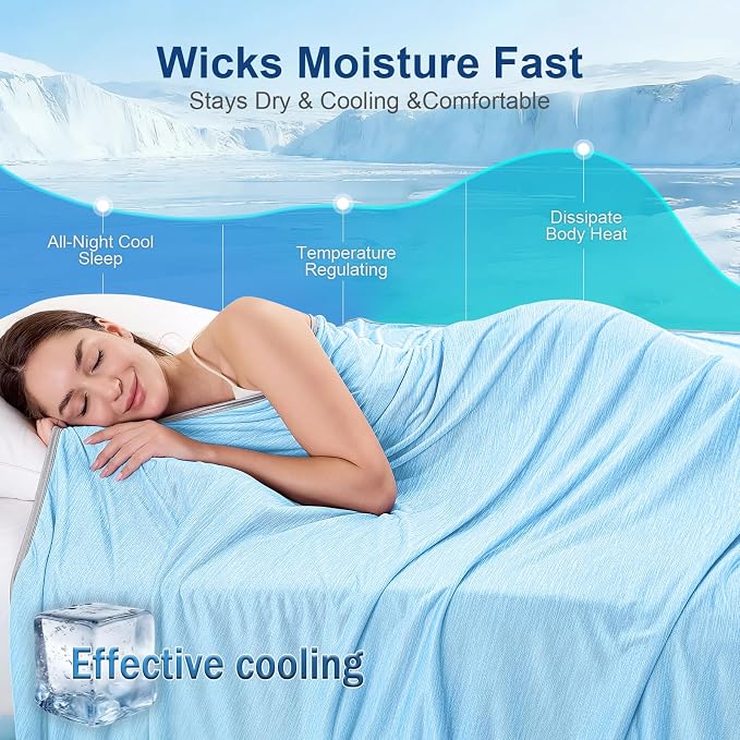 KMUSET Cooling Blanket Full Size（80"x90", Double Sided Summer Cooling Blankets - Image 4