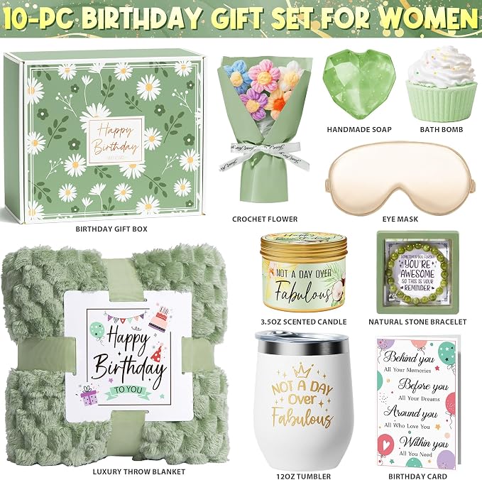 Birthday Gifts for Women Friendship, Unique Happy Birthday Gifts Basket for Mom - Image 2