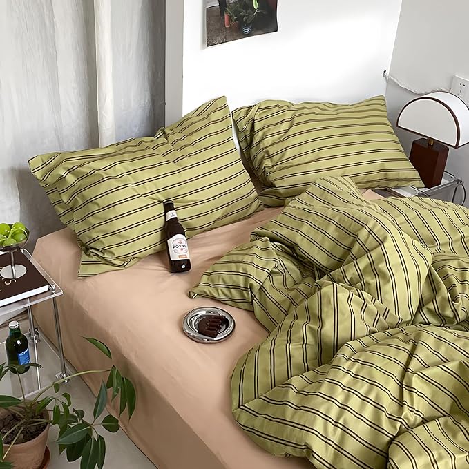 mixinni Vintage Stripes Duvet Cover Set Queen - Image 2