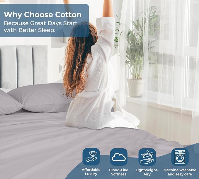 Royale Linens 100% Organic Cotton Full Flat Sheet Only - Image 7