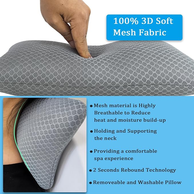 REEZEIVI 2 Pack Hot Tub Headrest Pillow, Chaise Lounge Pillows Outdoor 3D air - Image 2