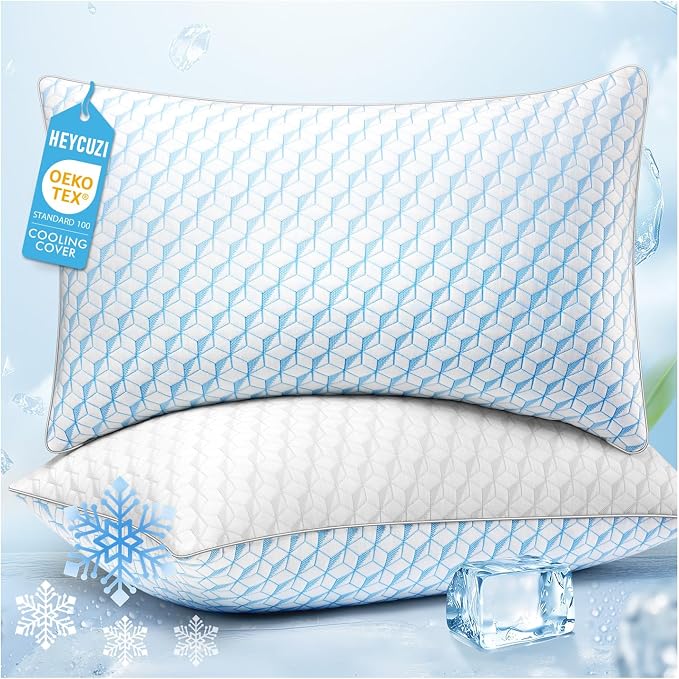 Bed Pillows Queen Size for Sleeping by HEYCUZI