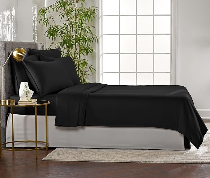 Pure Bamboo Queen Sheets, Genuine 100% Organic Viscose Derived from Bamboo Bed - Image 4