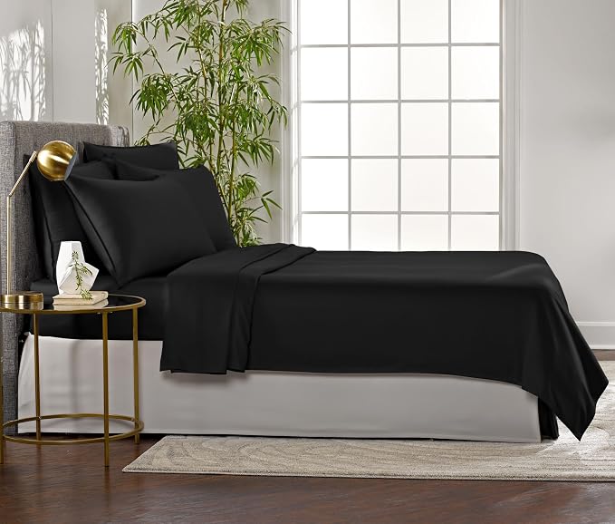 Pure Bamboo King Sheets, Genuine 100% Organic Viscose Derived from Bamboo Bed - Image 4