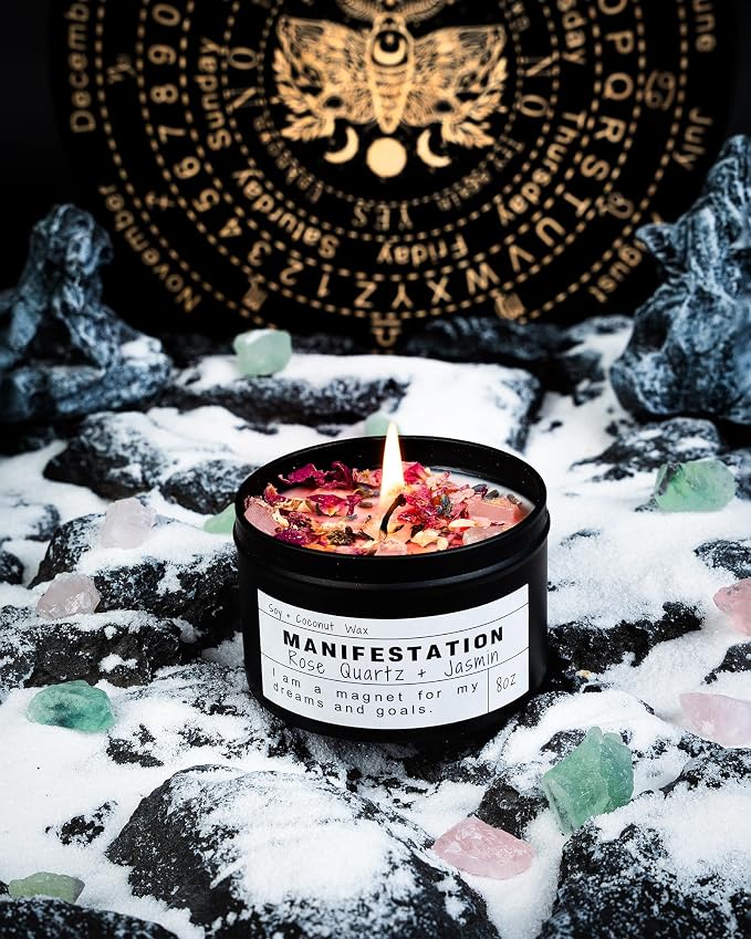 Crystal Soy Candles, Handmade Wishing Gifts, Wishing Law of Attraction - Image 4