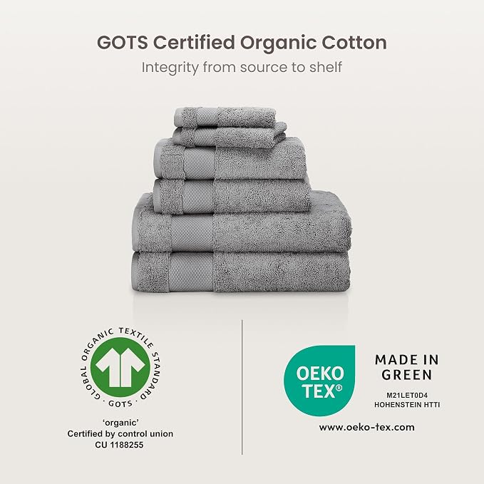 BIOWEAVES 100% Organic Cotton 700 GSM Plush Washcloths 13" x 13" GOTS Certified - Image 7