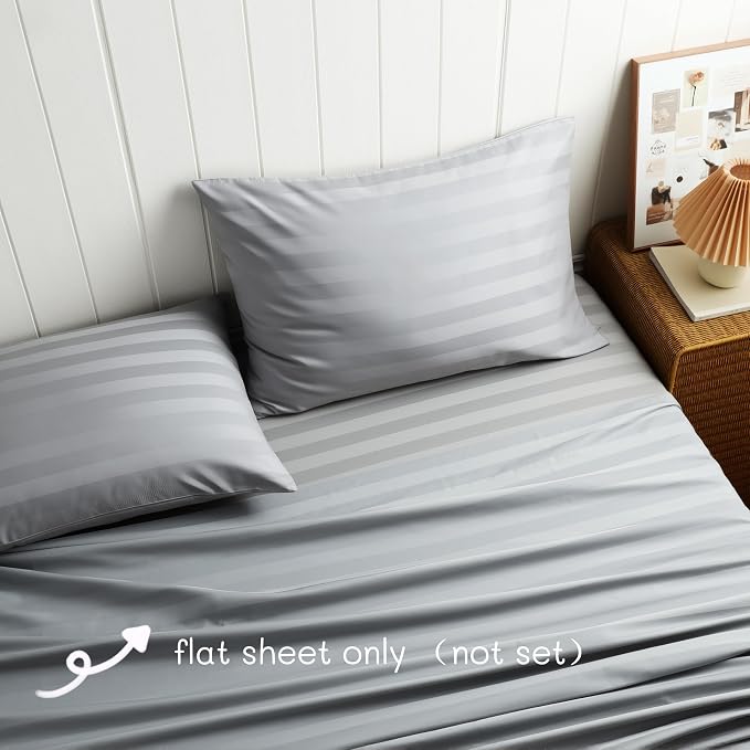 Cotton Flat Sheets Only, 600 TC 100% Cotton Flat Sheet Top Sheet Only, King - Image 2