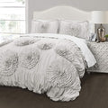 Lush Decor Serena Comforter Set, 3 Piece Set, Light Gray by LushDecor