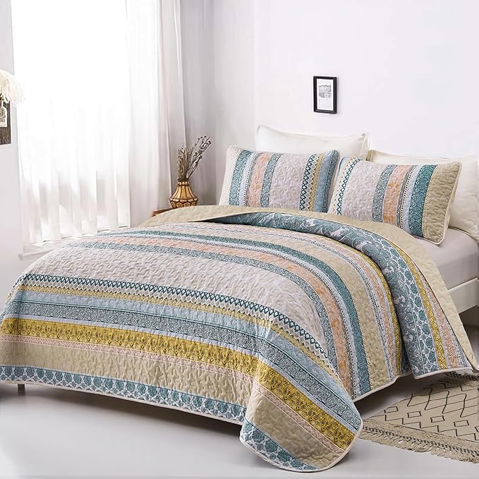 WONGS BEDDING Boho Quilt Set Twin Size - Image 2