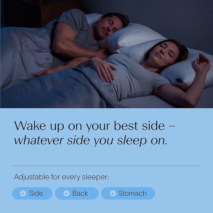 DreamyBlue Signature Pillow w/Adjustable Loft • Shredded Memory Foam Fill • - Image 4