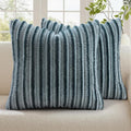 decorUhome Cozy Faux Fur Throw Pillow Covers 16x16 Set of 2 Decorative Soft by decorUhome