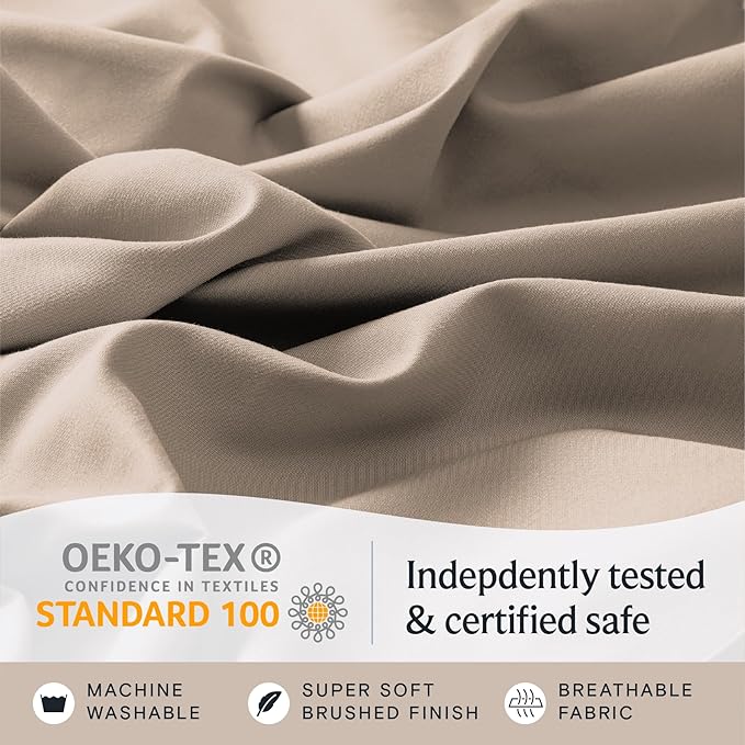 LuxClub 4 PC Full Sheet Set, Breathable Luxury Bed Sheets, Deep Pockets 18" - Image 7