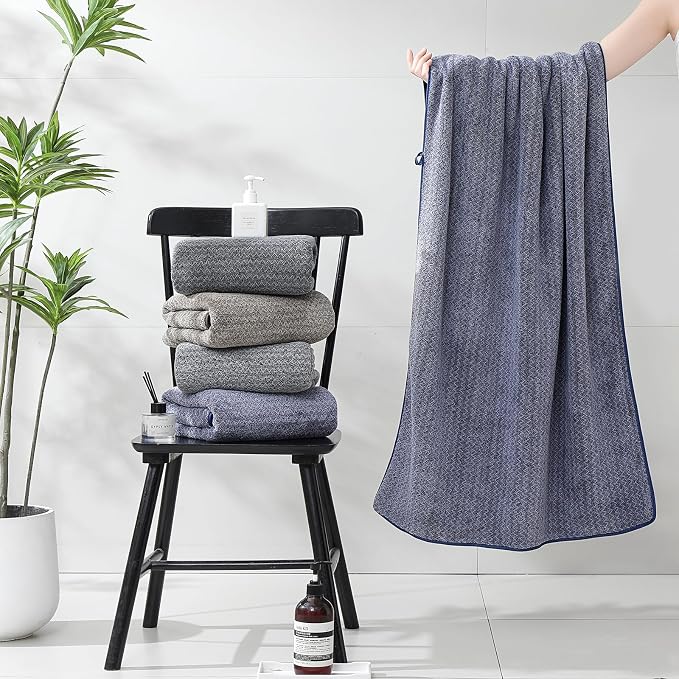 Ultra Soft Bath Towel Set, 12 Piece Family Bathroom Towel Set - Image 7