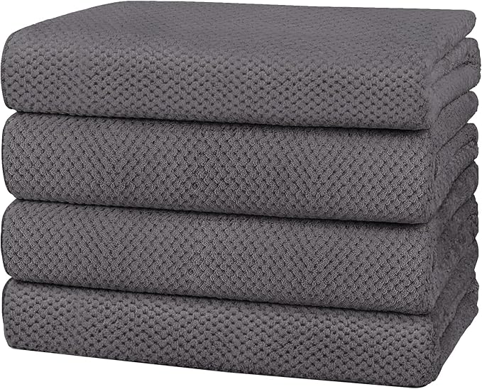 HOMEXCEL Bath Towel Set Pack of 4, 30 x 60 Inches Large Microfiber Bath Towels by HOMEXCEL