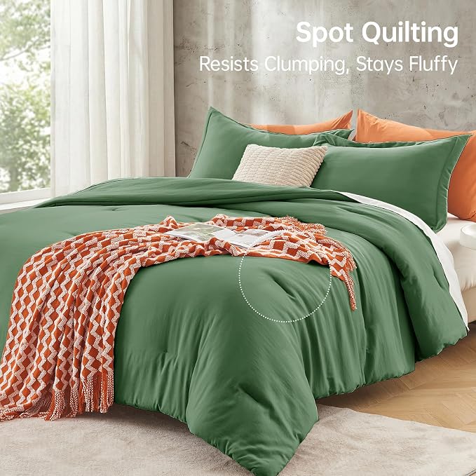 MUXHOMO King Size Comforter Set, All Season Ultra Soft Down Alternative Bedding - Image 5