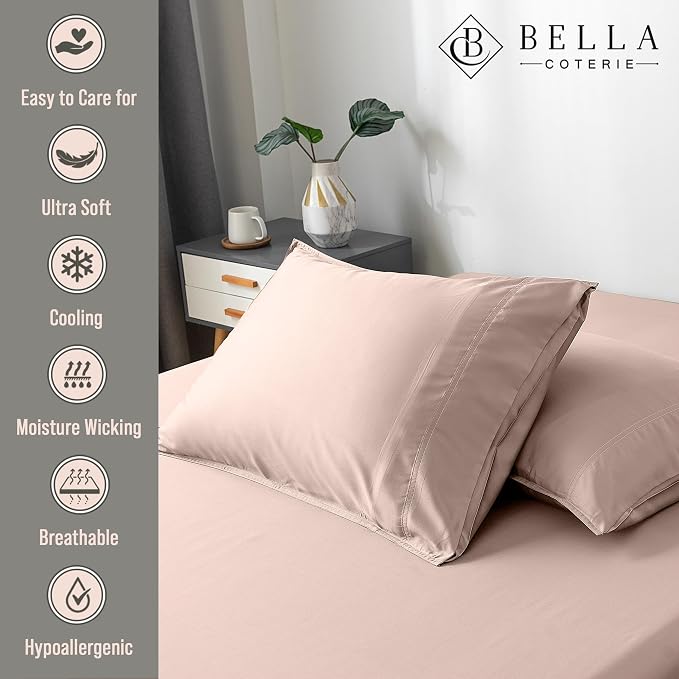 Bella Coterie | Luxury Bamboo Viscose King Size Pillowcase Set | 100% - Image 2