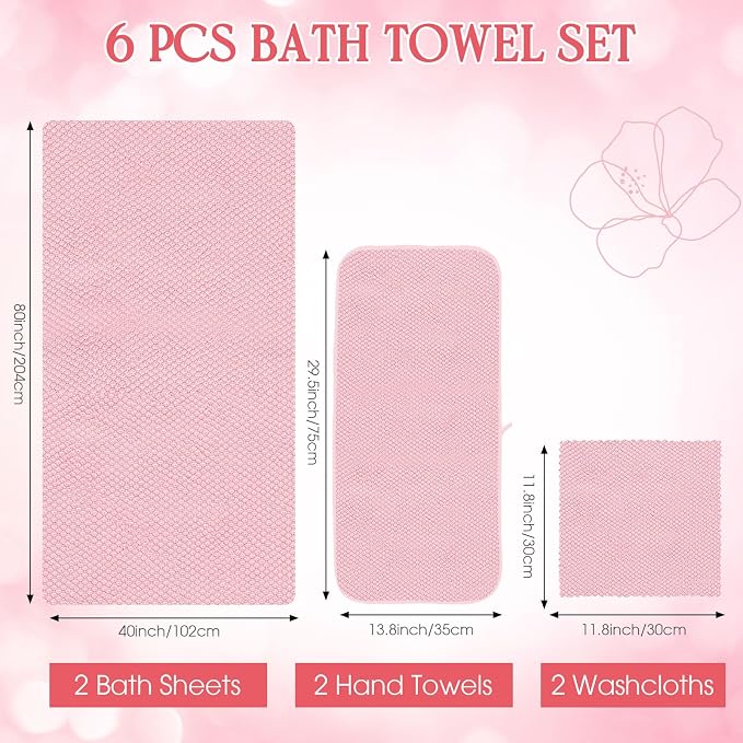Peryiter Oversized Bath Towels Set of 6 - Image 2