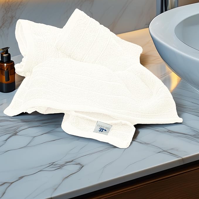 Tens Towels Pack of 6 Hand Towels, 100% Cotton, Lighter Weight, Quick to Dry - Image 3