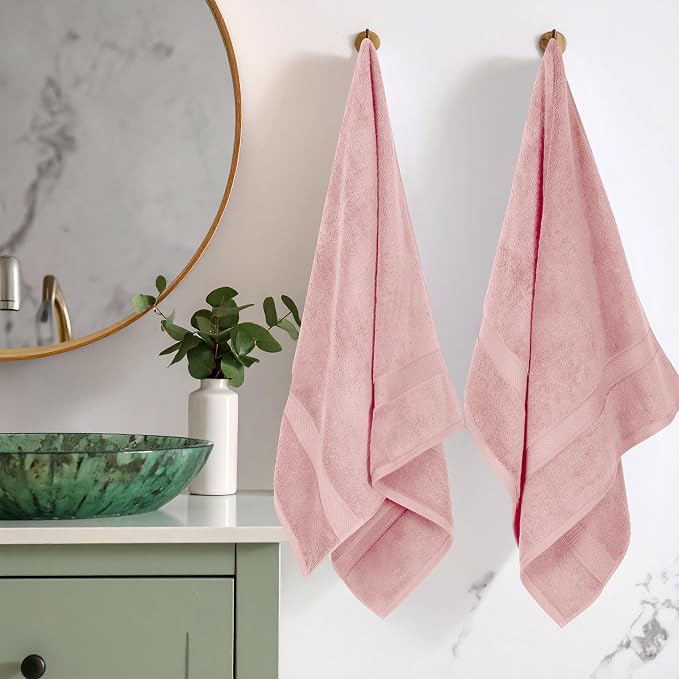 SUPERIOR Egyptian Cotton Pile Bath Towel Set of 2, Ultra Soft Luxury Towels - Image 2