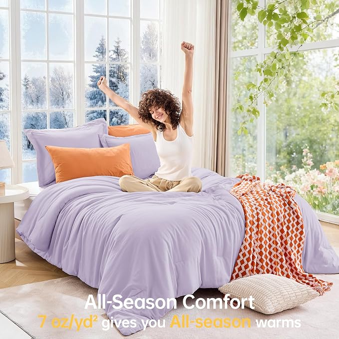 MUXHOMO Full Comforter Sets, All Season Ultra Soft Down Alternative Bedding - Image 4