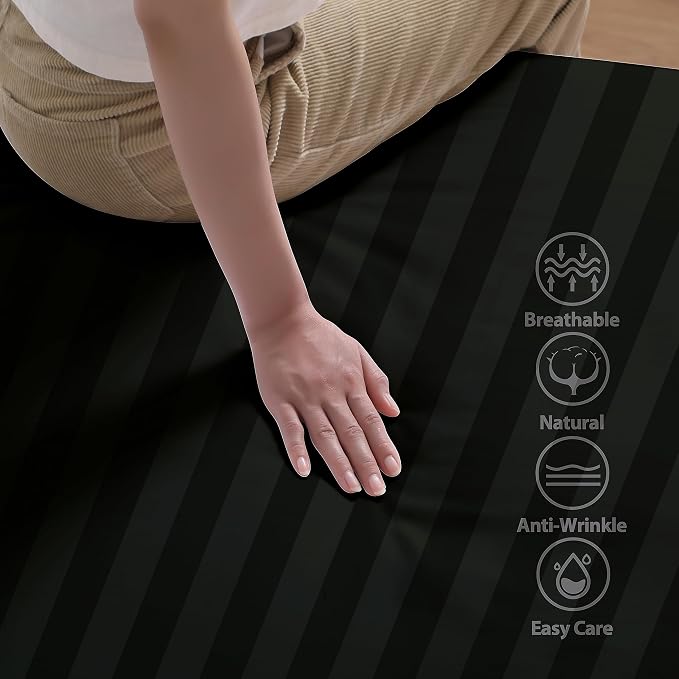 2-Pack 100% Egyptian Cotton Fitted Sheet TwinXL Size, 600 Thread Count Cotton - Image 4