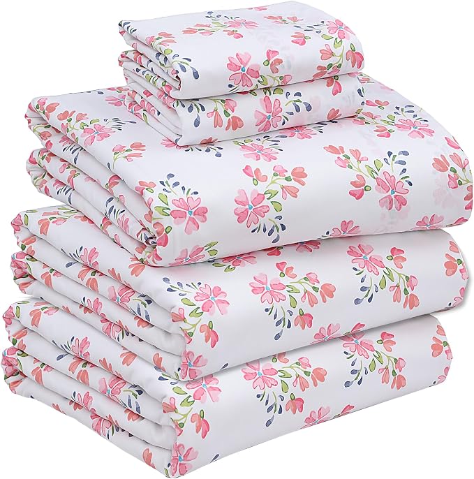RUVANTI 100% Cotton Sheets – Split King Size Percale Bedding, Cooling & by Ruvanti