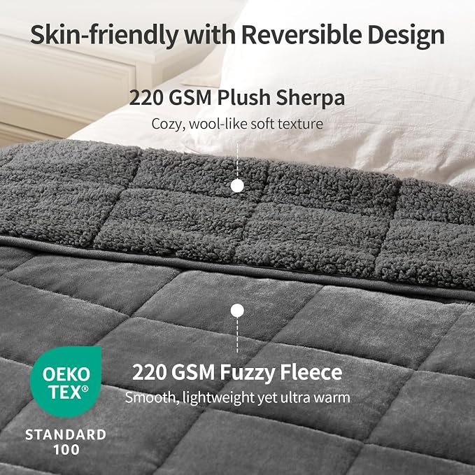 Uttermara Weighted Blankets for Adults Full Size, 15lbs 48x72 inches Blanket - Image 2