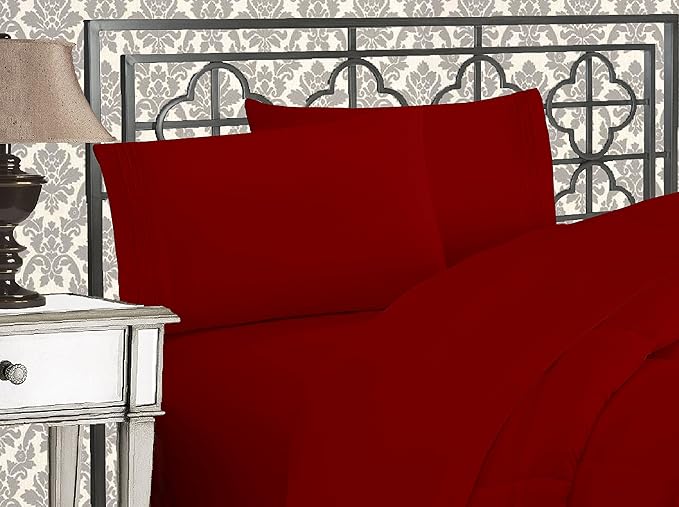Elegant Comfort Luxurious 1500 Premium Hotel Quality Microfiber Three Line by ELEGANTCOMFORT