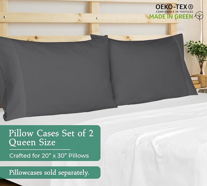 Royale Linens Queen Pillowcase Set of 2 - Image 2