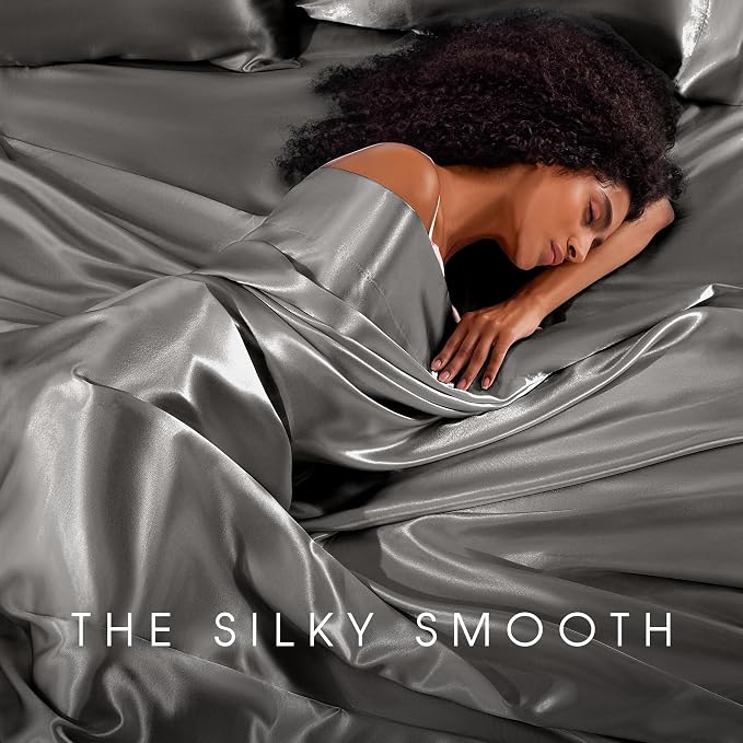 FreshCulture Satin Sheets Twin XL Bed Set - Image 6