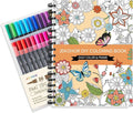 Adult Coloring Book Set, Spiral Bound Coloring Books by Jekohor