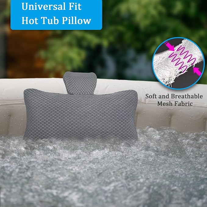 REEZEIVI Hot Tub Headrest Pillow, Chaise Lounge Pillows Outdoor 3D air mesh - Image 3