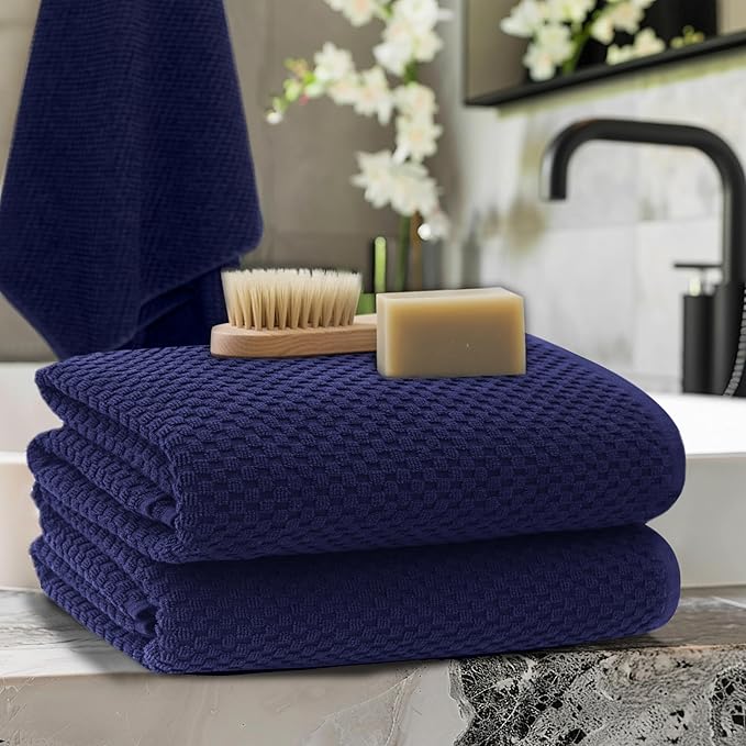COTTON CRAFT Waffle Bath Sheets - Image 2