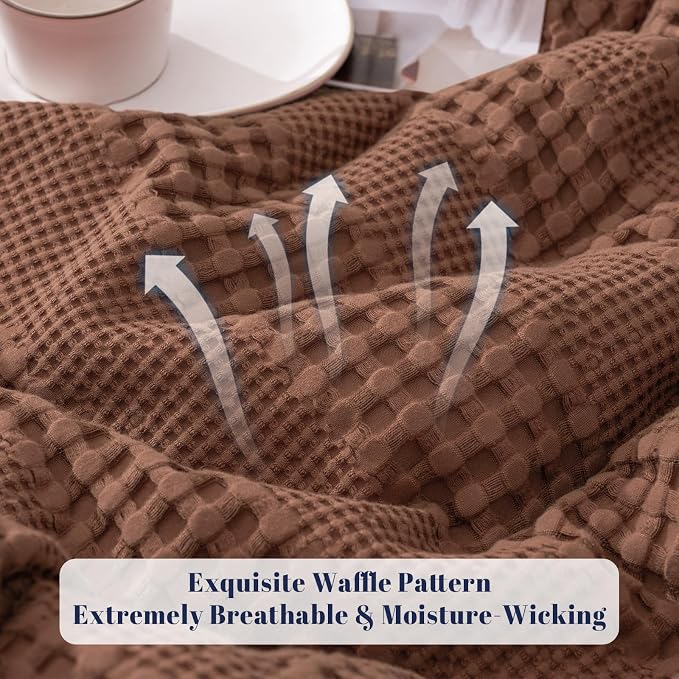 PHF Cooling Waffle Blanket California King Size, Lightweight 60% Rayon from - Image 4