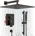 SR SUN RISE 12 Inch Oil Rubbed Bronze Shower Faucet Set, Wall-Mount Adjustable by SRSUNRISE