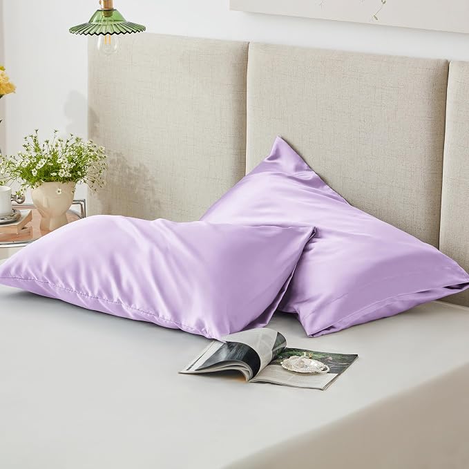 Love's cabin Satin Pillowcase Set of 2 Standard Size 20x26, Cooling Pillow - Image 5