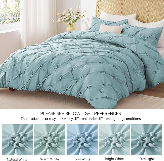 BEDELITE Dusty Blue Queen Comforter Set - Image 8