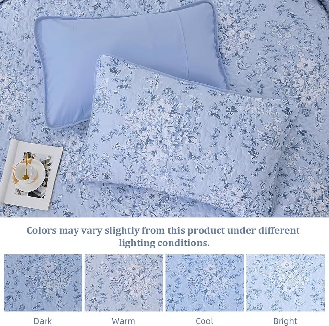 WONGS BEDDING Quilt King Size, Botanical Quilt - Image 6