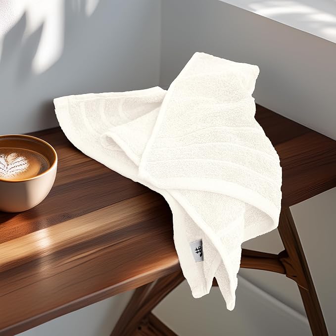 Tens Towels Pack of 6 Hand Towels, 100% Cotton, Lighter Weight, Quick to Dry - Image 6