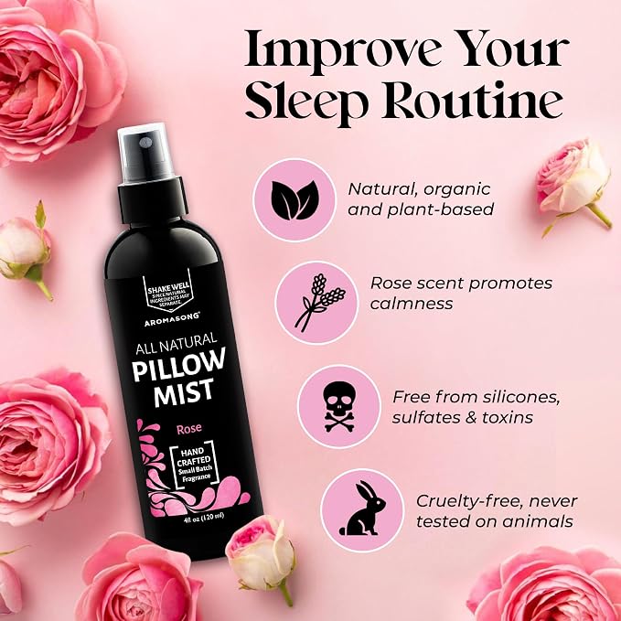Aromasong Rose Pillow Spray for Sleeping - Image 2