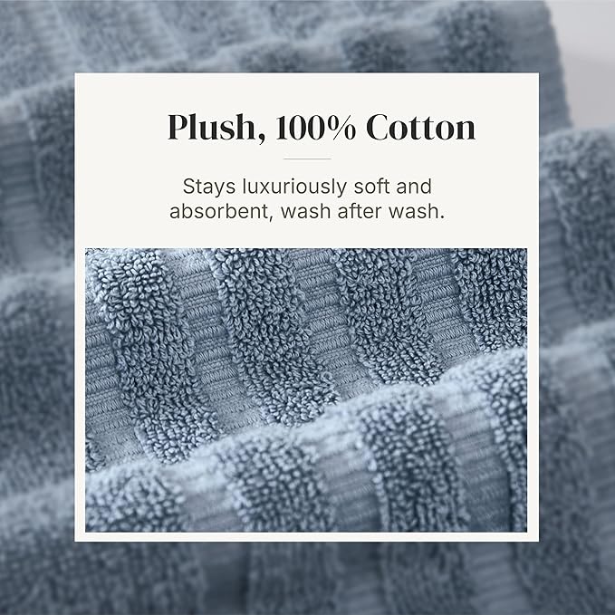 Modern Threads Natural Vine 6-Piece 100% Cotton Towel Set – Yarn Dyed Jacquard - Image 5