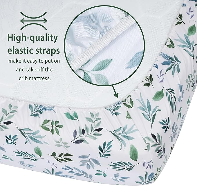 GUNTAIL Baby Crib Sheets for Boys Girls, 2 Pack Fitted Crib Sheet for Standard - Image 5