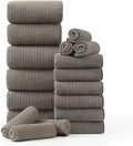 18 Piece Family Bath Towel Set Include 6 Bath Towels, 6 Hand Towels and 6 by Hailea