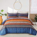 WONGS BEDDING Boho Fall Queen Quilt Set, Lightweight Microfiber Bed Decor by WONGSBEDDING