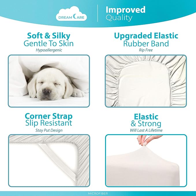 DREAMCARE Fitted Sheet Queen Size - Image 7