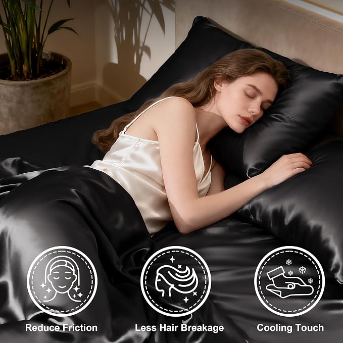 Love's cabin Twin Satin Sheets Sets - Image 3