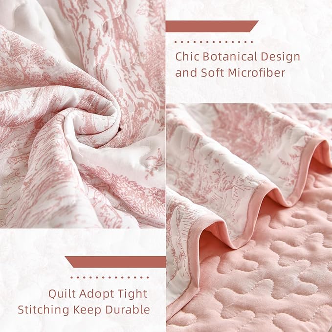 WONGS BEDDING Botanical Quilt Set Full Size - Image 5