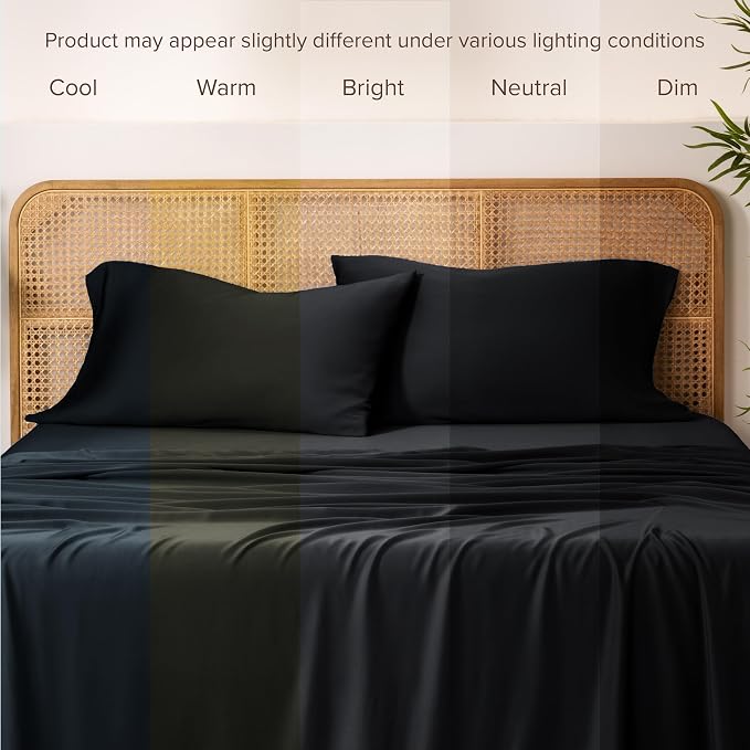 Bare Home 100% Rayon Made from Bamboo Luxury Queen Size Set of 2 Cooling - Image 5
